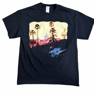 Eagles Hotel California 2018 Tour T-Shirt Black Large Double Sided T-shirt